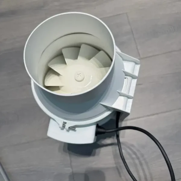 Duct Air Ventilation Extractor, Inline, A.C. Source, plastic - view 4