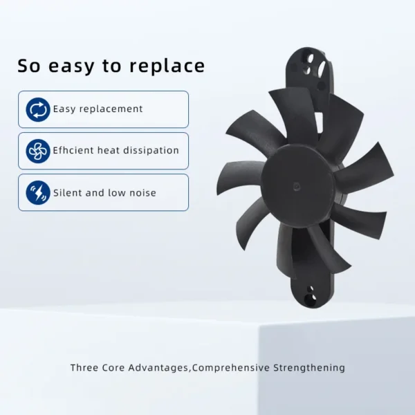 Duct Axial Exhaust Fan, 8015-3, 12V, Brushless, 80x80x15mm - view 6