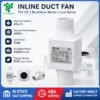 Duct Axial Fan, 12V, Plastic, 3D