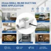 Duct Axial Fan, 12V, Plastic, 3D - view 2