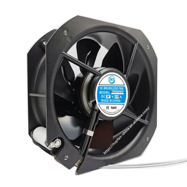 Duct Axial Fan, 22580, 24V, 48V, 225mm