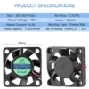 Duct Axial Fan, 30X30X7mm, Brushless, PWM, Plastic - view 2