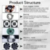 Duct Axial Fan, 30X30X7mm, Brushless, PWM, Plastic - view 4