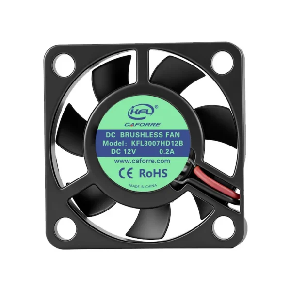 Duct Axial Fan, 30X30X7mm, Brushless, PWM, Plastic - view 5