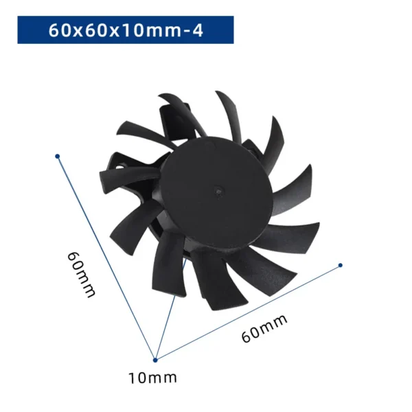 Duct Axial Fan, 60x60x10mm, 12/24V, Plastic, PWM - view 4