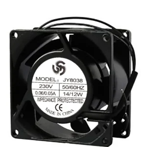 Duct Axial Fan, 80x80x38mm, IP55, 110-240V, Plastic