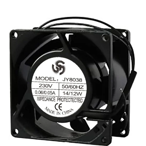 Duct Axial Fan, 80x80x38mm, IP55, 110-240V, Plastic