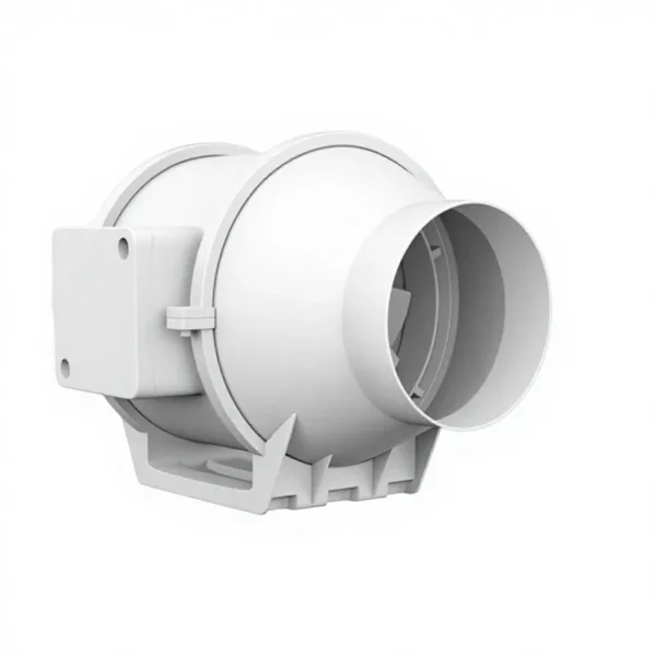 Duct Axial Fan, Plastic, 100-120v