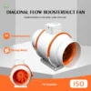 Duct Booster Exhaust Fan, ABS, 250mm, Ceiling