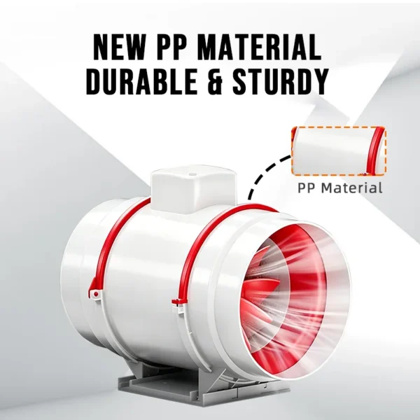 Duct Booster Exhaust Fan, ABS, 250mm, Ceiling - view 3