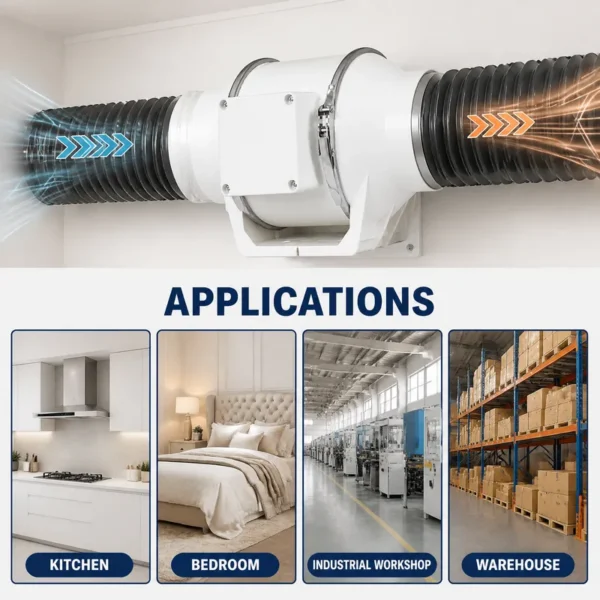 Duct Booster Ventilation Fan, 220V - view 4