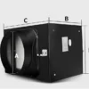 Duct Exhaust Fan, 220V, Stainless, Steel