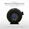 Duct Fan, 100mm, 220V, Plastic, Centrifugal