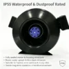 Duct Fan, 100mm, 220V, Plastic, Centrifugal - view 3
