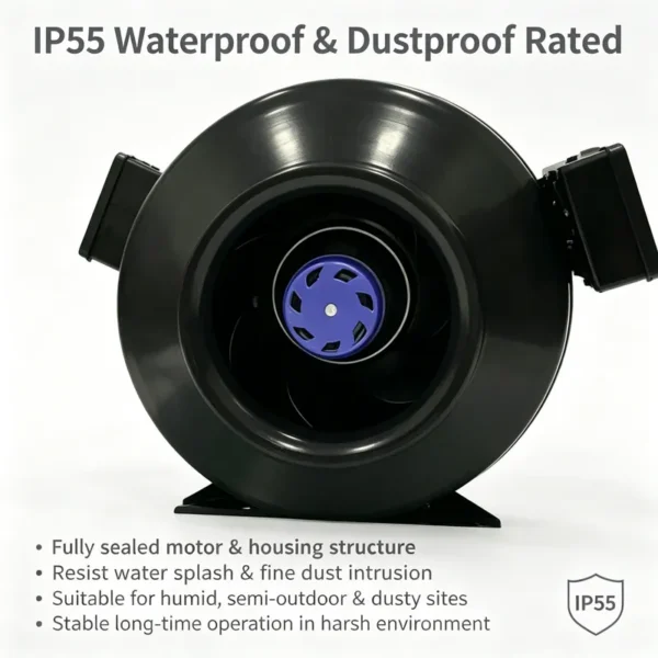 Duct Fan, 100mm, 220V, Plastic, Centrifugal - view 3