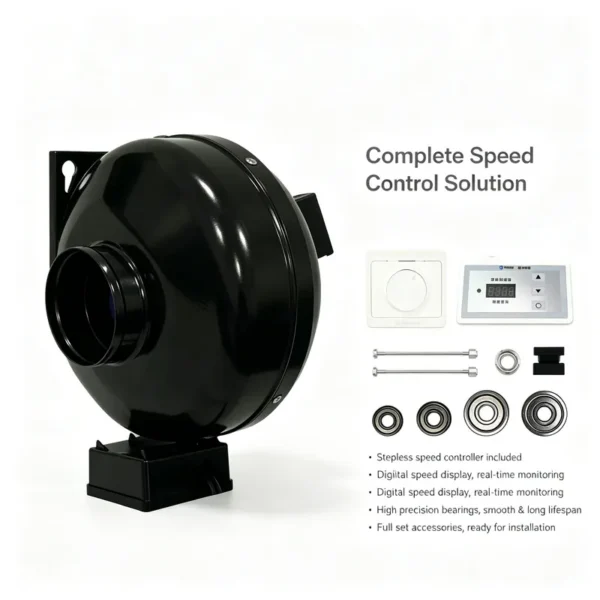 Duct Fan, 100mm, 220V, Plastic, Centrifugal - view 5