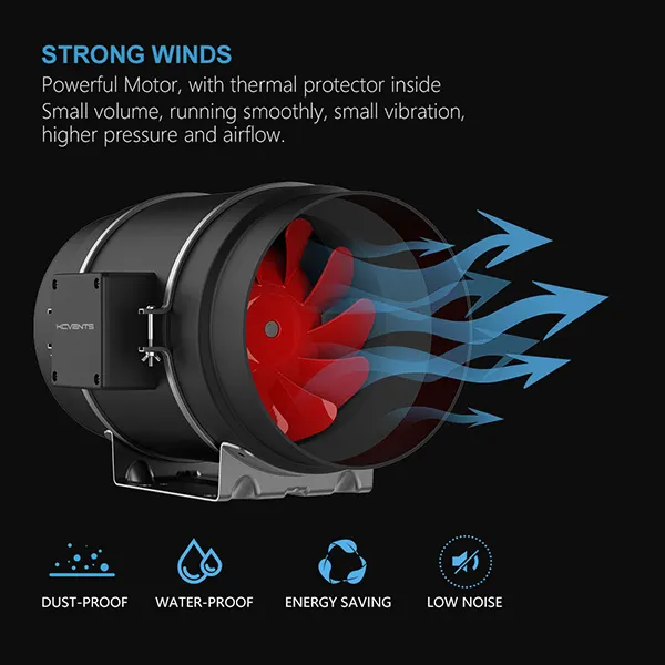 Duct Fan, 110 V, Plastic - view 5