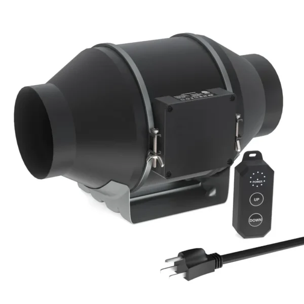 Duct Fan, 214, CFM, 27dB, 10-Speed
