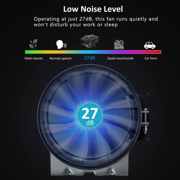 Duct Fan, 214, CFM, 27dB, 10-Speed - view 6