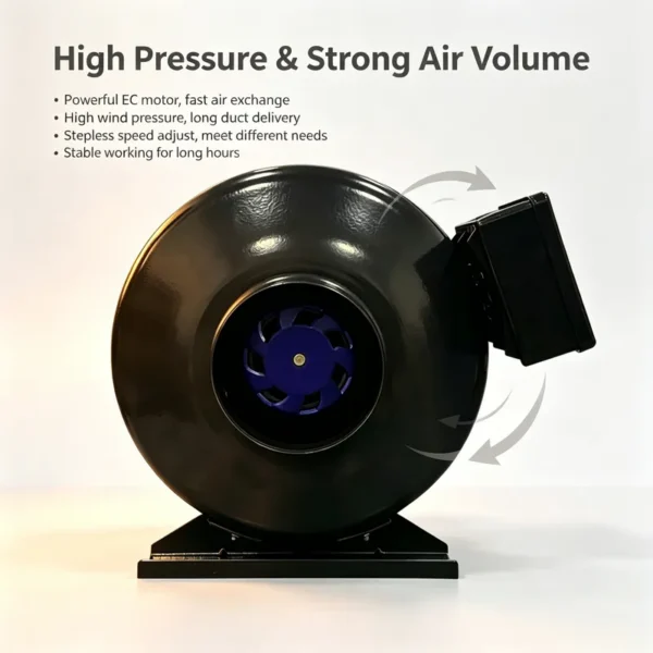 Duct Fan, 220V, Centrifugal, Plastic - view 2