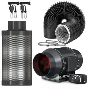 Duct Fan, 405, CFM, 0-100%, Aluminum