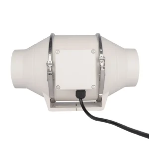 Duct Fan, 5in, Plastic, HVAC, 220 V, 5 in, AC Motor