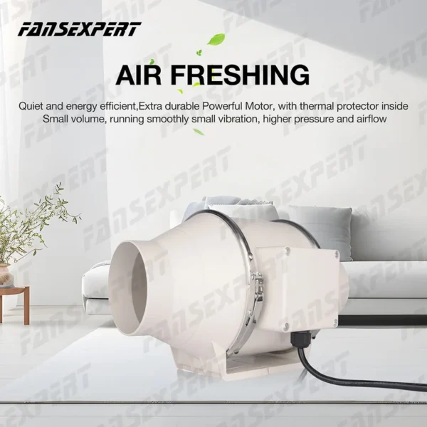 Duct Fan, 5in, Plastic, HVAC - view 4