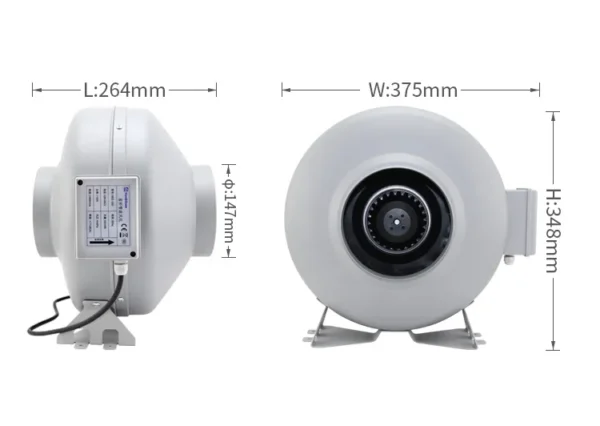Duct Fan Boosters, Brushless, 220v, Centrifugal - view 5