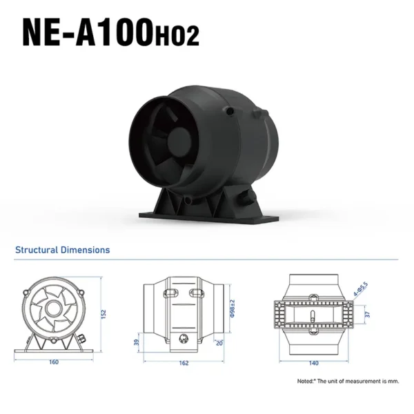 Duct Fan Boosters, Plastic, Inline, HVAC, Waterproof - view 5