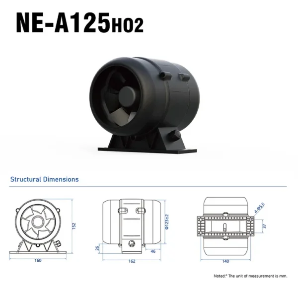 Duct Fan Boosters, Plastic, Inline, HVAC, Waterproof - view 6