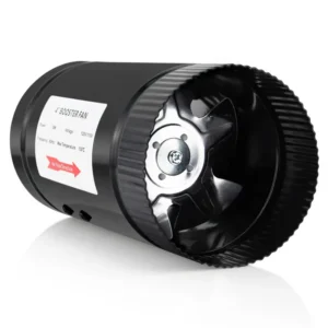 Duct Hydroponic Booster Fan, Steel, Inline