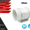 Duct Inline Exhaust Fan, 100mm, 125mm, 150mm, 200mm - view 3