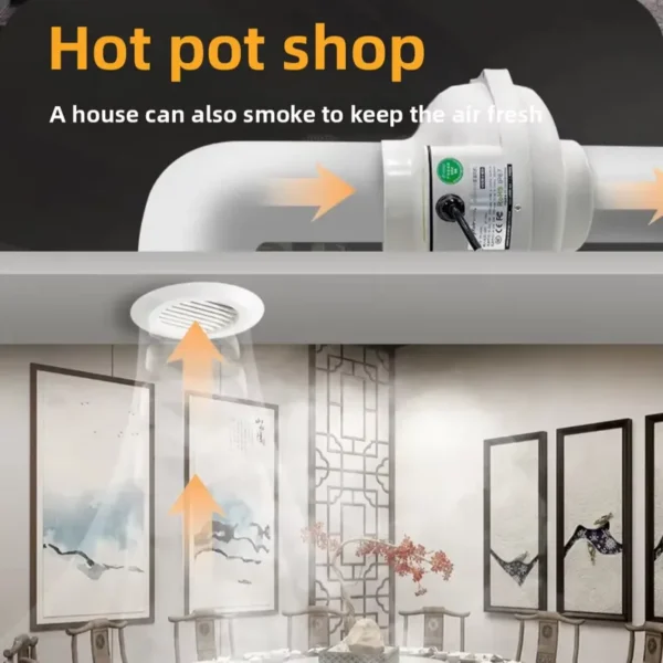 Duct Kitchen Exhaust Fan, PF150, 6", 110v/220v, 100W - view 3