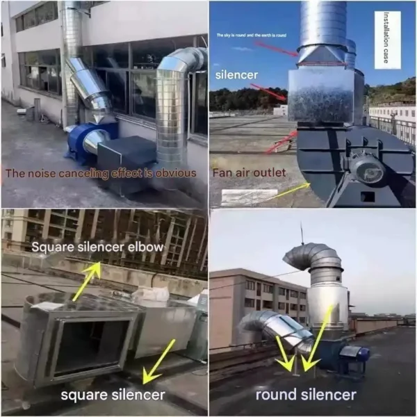 Duct Silencer with Fan, Stainless, Steel, 3kg - view 4
