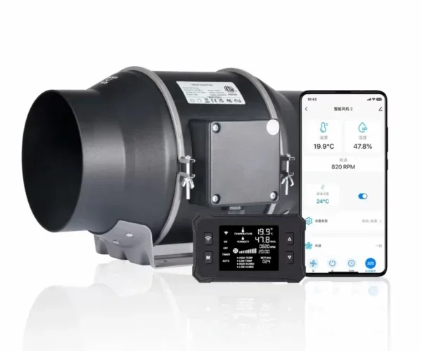 Duct Ventilation Programmable Controller, APP, Plastic, Inline