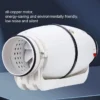 Ducted Exhaust Ventilation Fan, Plastic, Inline - view 2
