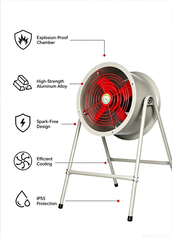 Dust Explosion-proof Industrial Fan, 220V, 380V - view 2
