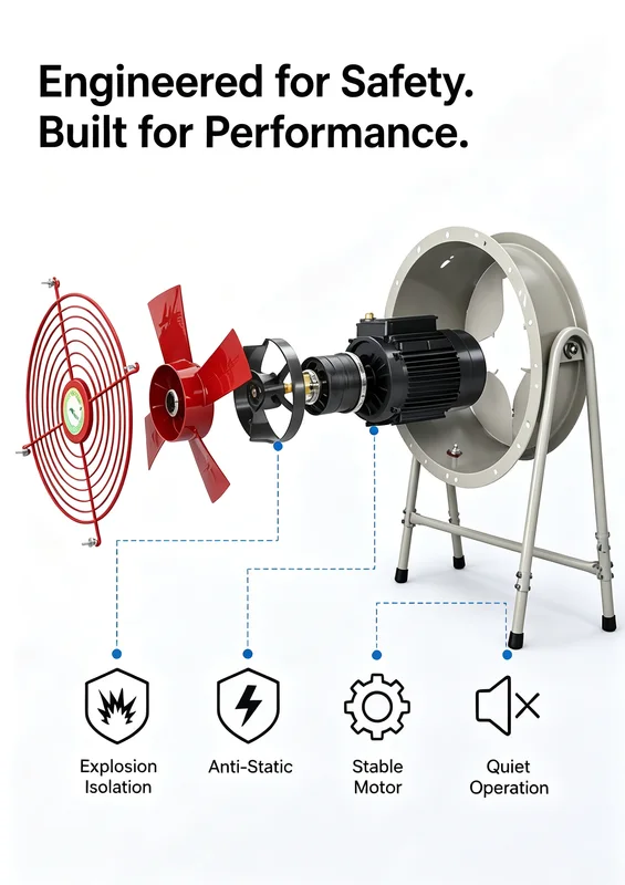 Dust Explosion-proof Industrial Fan, 220V, 380V - view 3