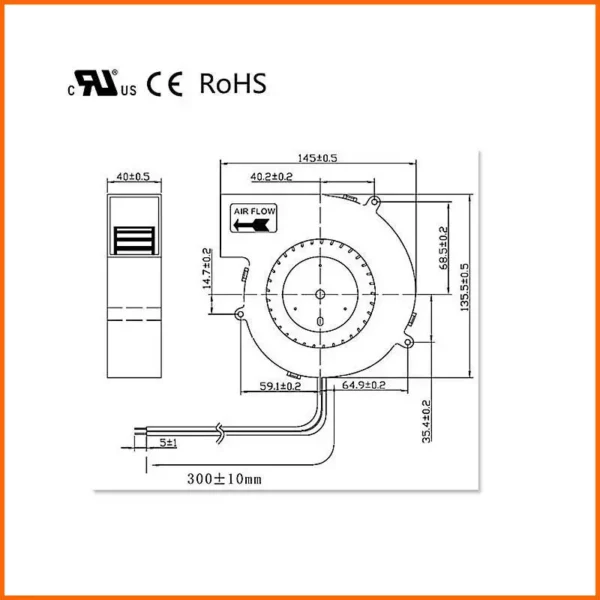 Ec Motors, 140x140x40mm, RPM, 220V, IP68 - view 5