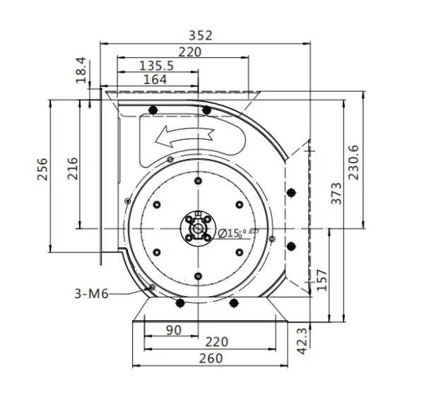 Ec Motors, 8-8-300W, 1/2HP, 220V, 0-10V - view 5