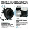 Ec Motors, HEE-200PE, 8Inch, 602Pa, 110v - view 3