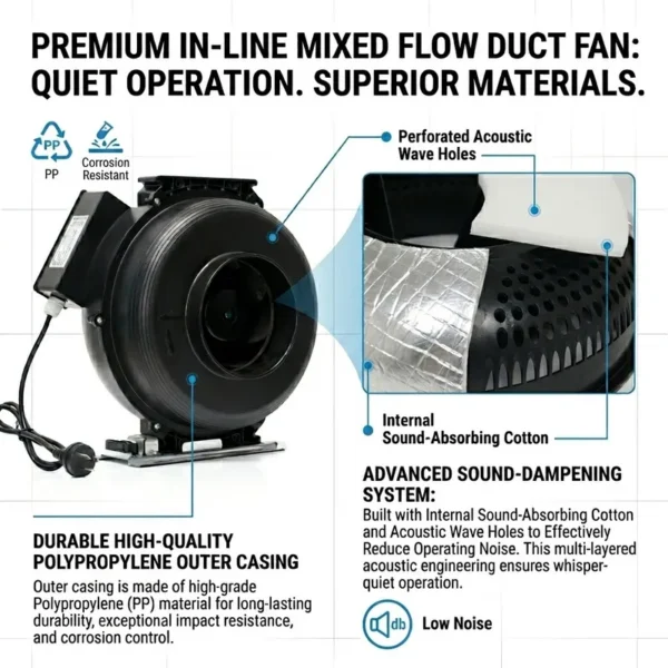 Ec Motors, HEE-200PE, 8Inch, 602Pa, 110v - view 3