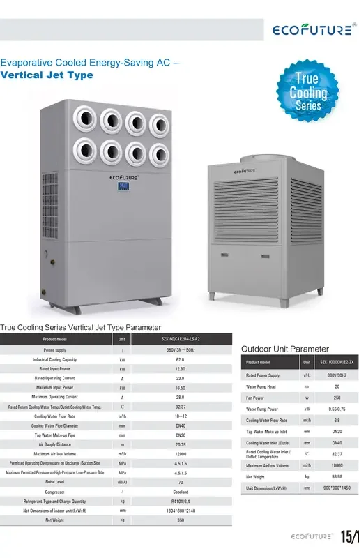 Efficiency Industrial Evaporative Cooler, R410A, 380V, 37 - view 3