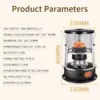 Efficient Kerosene Heater, Stainless, Steel, Portable - view 4