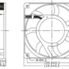 Electric Axial Cooling Fan, 220V, 120mm, PBT, 120x120x38mm - view 3