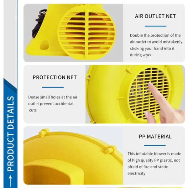 Electric Blower, 480W, 110V/220V, Plastic - view 3