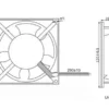 Electric Cooling Axial Fan, 110V, 220V, 120mm, Plastic - view 2