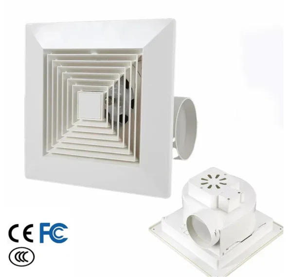 Electric Exhaust Fan, PVC, Plastic, Axial, 200m3/h