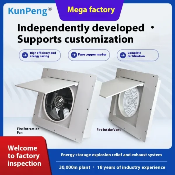 Electric Explosion-proof Exhaust Fan, Axial, Cast, Wall - view 3