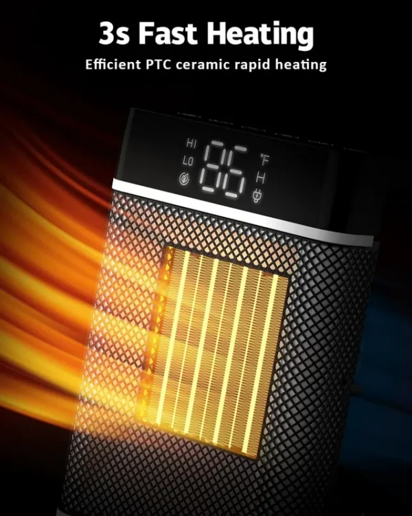 Electric Fan, 1500W, PTC, Portable - view 4